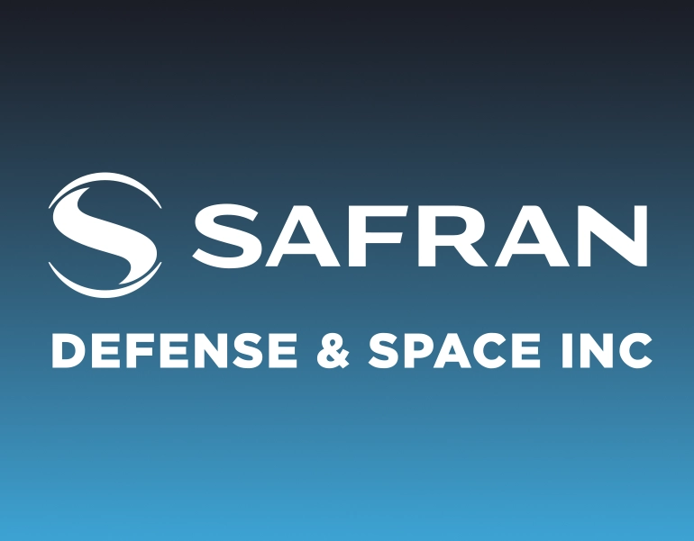 White Safran DSI logo on blue gradient background